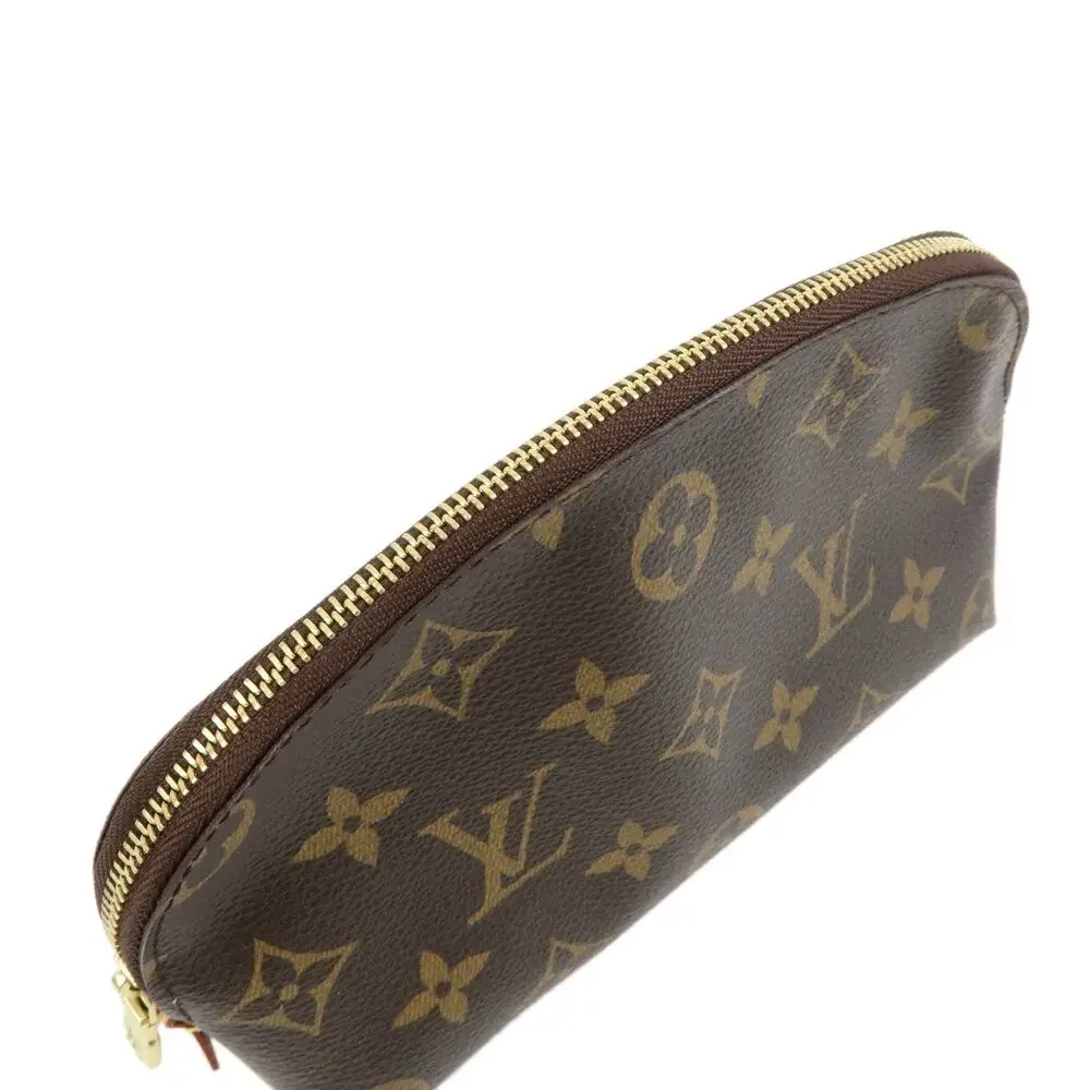 Louis Vuitton Monogram Pochette Cosmetic PM Pouch Brown